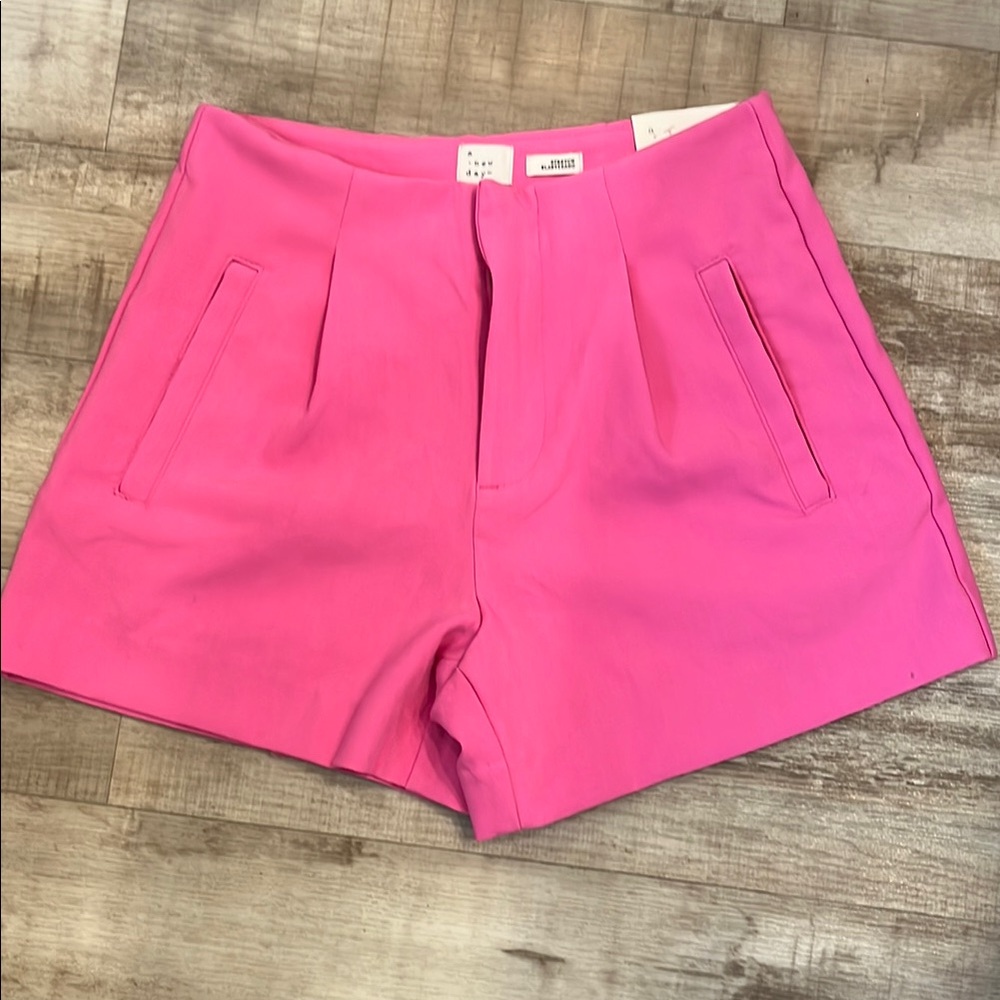 Zara Pink High Waist Tailored Shorts